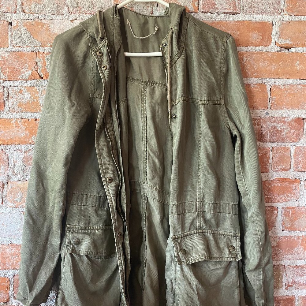Army green utility jacket